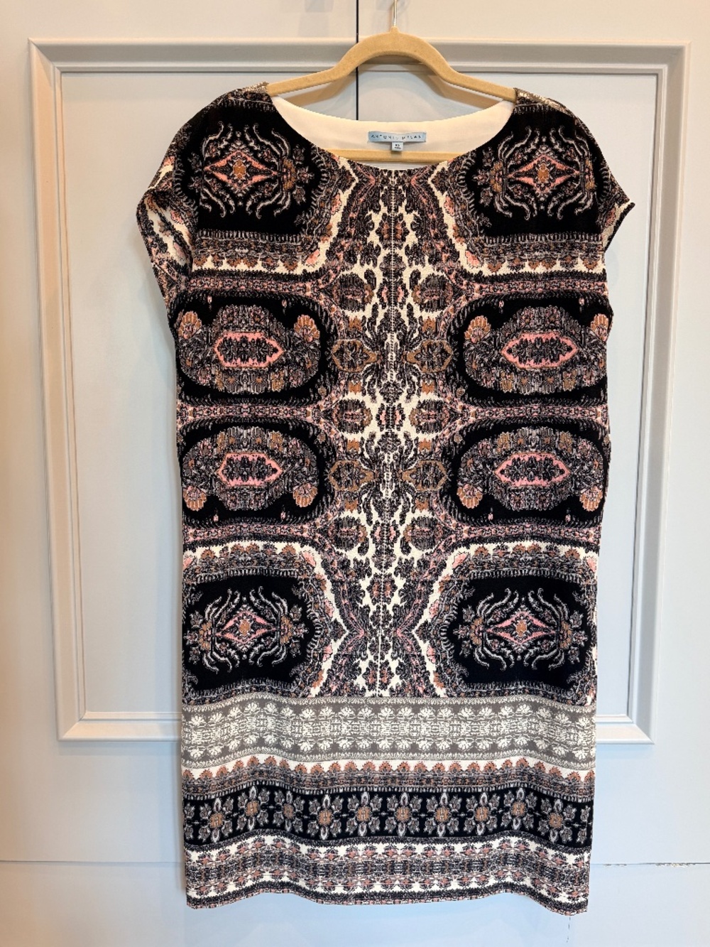 Antonio Melani cap sleeve multi color shift dress